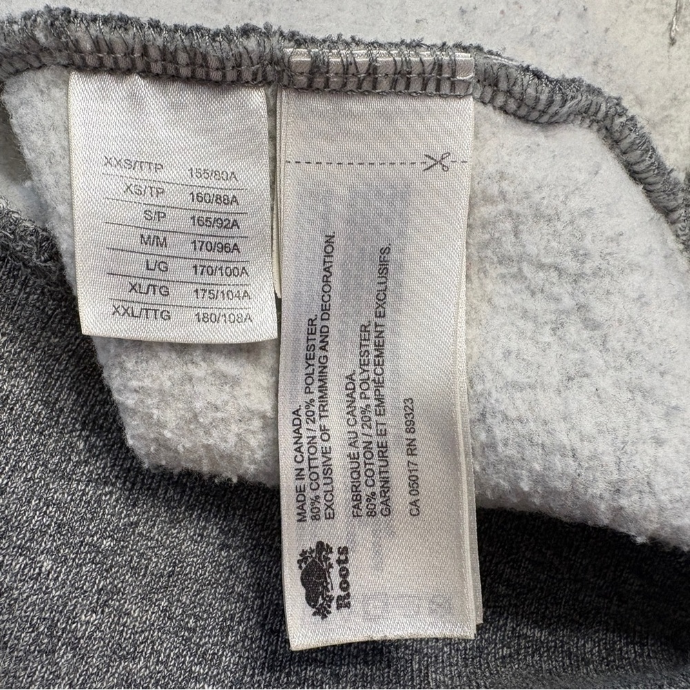 Roots Canada Men's Hoodie Black Gray Olympics Made in Canada Sz. S - Picture 6 of 8